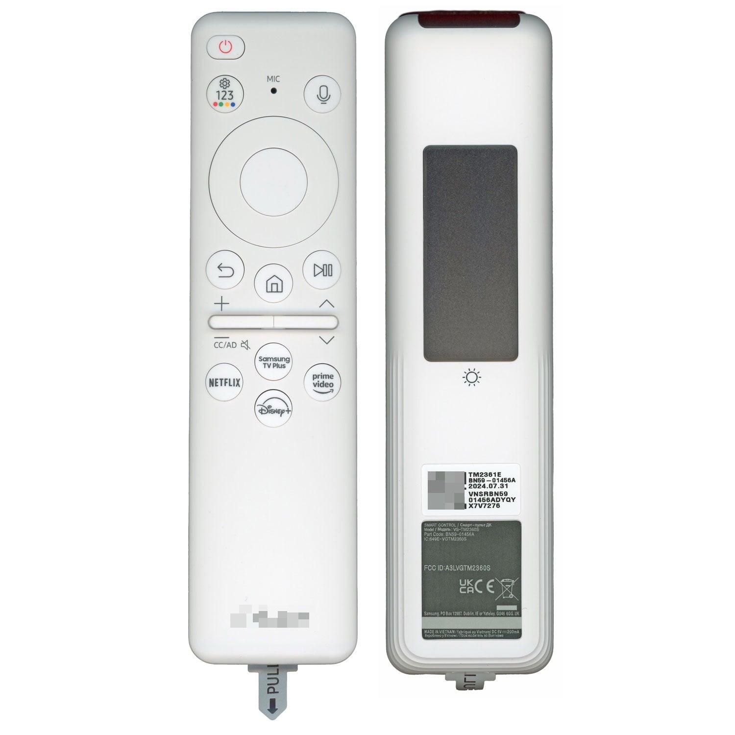 Samsung BN59-01456A / TM2361E SolarCell Smart Touch TV Remote Control | 2023 | The Frame | White - BN5901456A