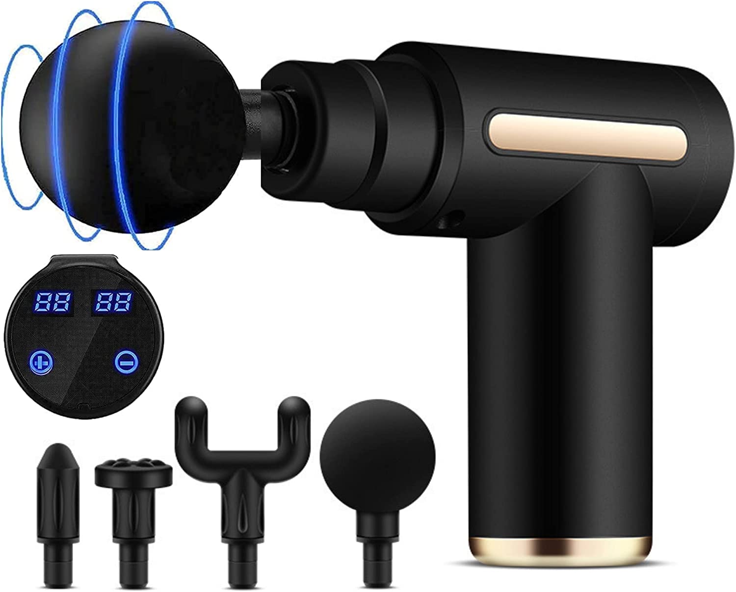 Muscle Massage Gun - Deep Tissue Percussion Massager with 6 Heads